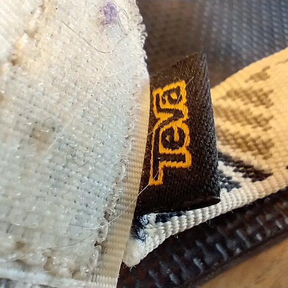 Teva Sandals Womens Size 7 Original Universal Off White Black Grey Adjustable - Picture 6 of 6